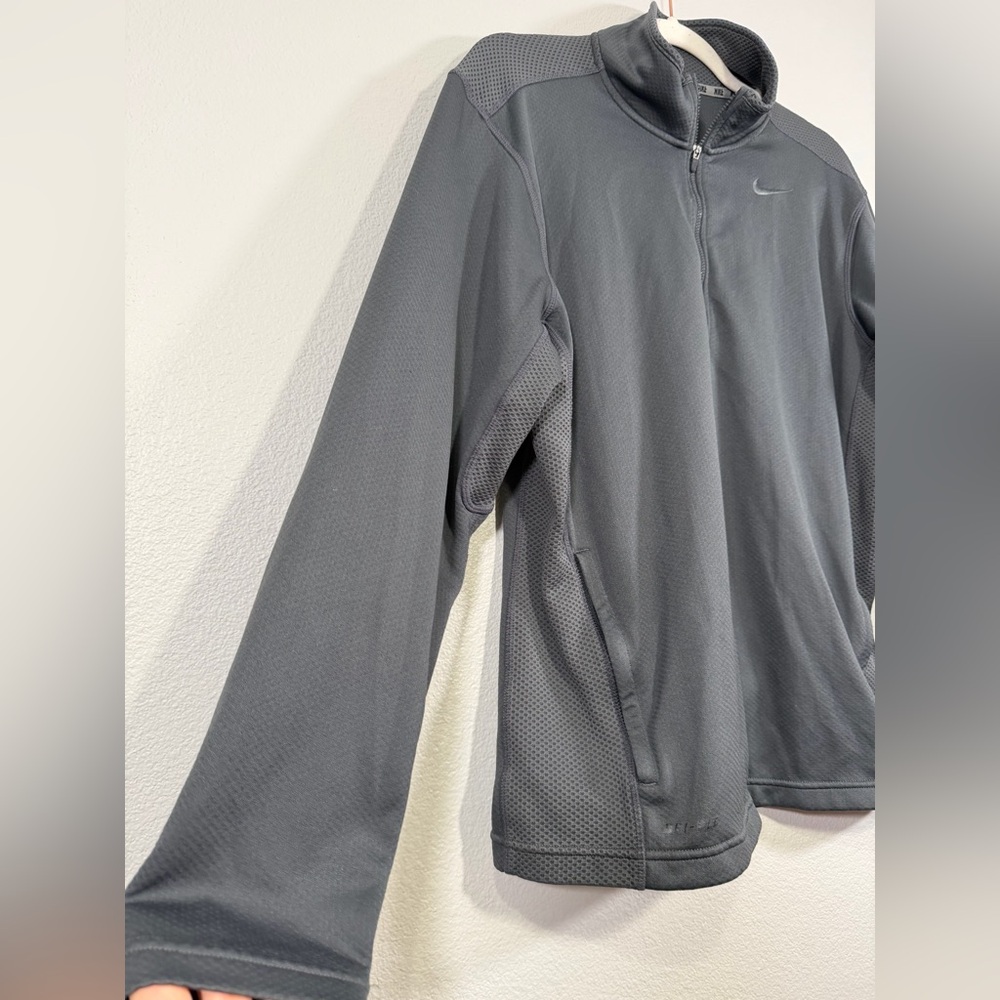 Nike Pullover Performance Jacket Zipper Sweatshirt Dri-Fit Athletic Gray Men M - Picture 3 of 8